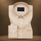 Pack of 2 Oxford Cotton Shirt For Men (Silver & Cream)