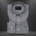 Oxford Cotton Dark Grey Shirt For Men