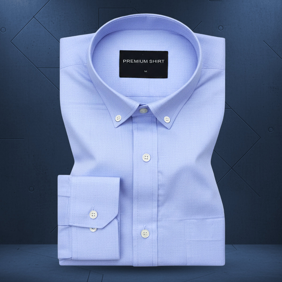Pack of 2 Oxford Cotton Shirt For Men (Brown & Denim Blue)