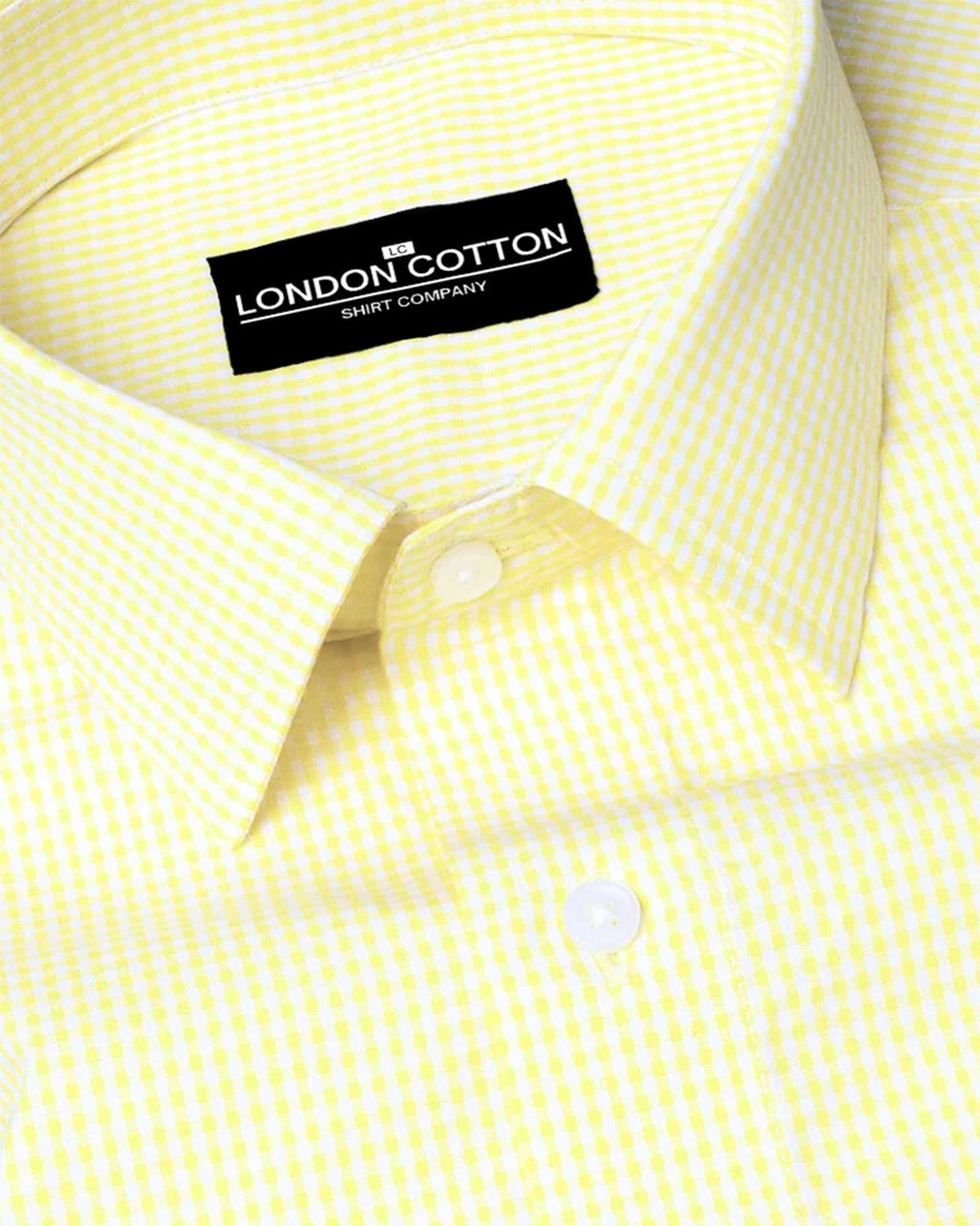 Lemon Check Oxford Premium Cotton Shirt For Men