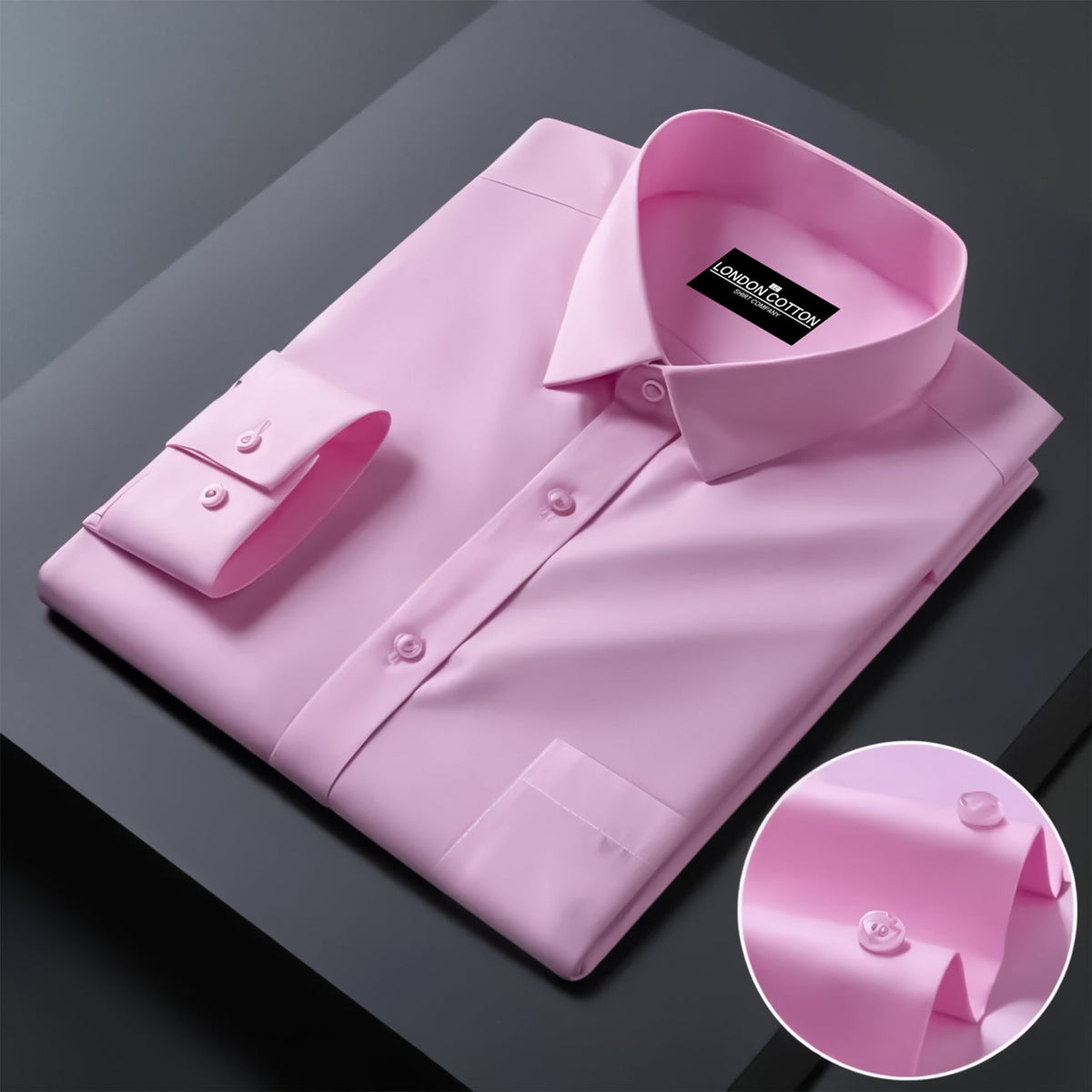 Pack of 2 Premium Cotton Solid Shirt for Man (Silver, Light Pink)