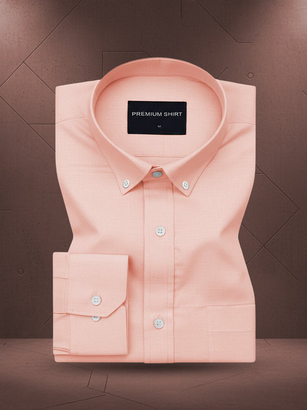 Oxford Cotton Peach Shirt For Men