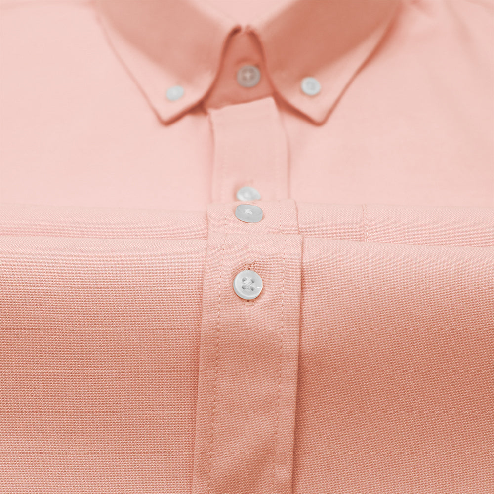 Pack of 2 Oxford Cotton Shirt For Men (Lime Green & Peach)