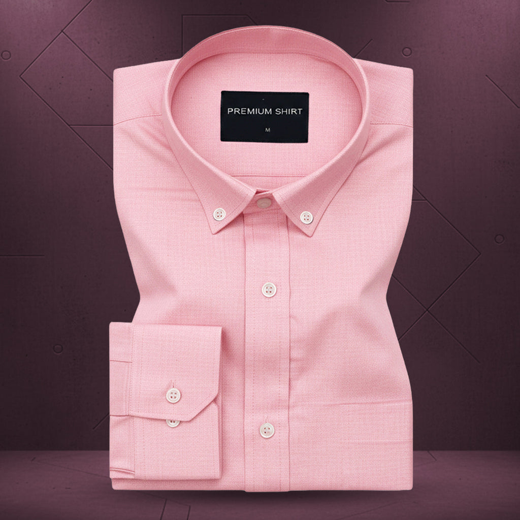 Pack of 2 Oxford Cotton Shirt For Men (Dark grey & Pink)