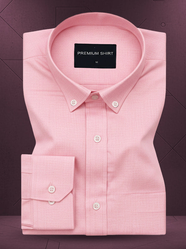 Oxford Cotton Pink Shirt For Men