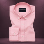 Pack of 2 Oxford Cotton Shirt For Men (Silver & Pink)
