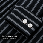 Black Textured Linen Shirt For Men