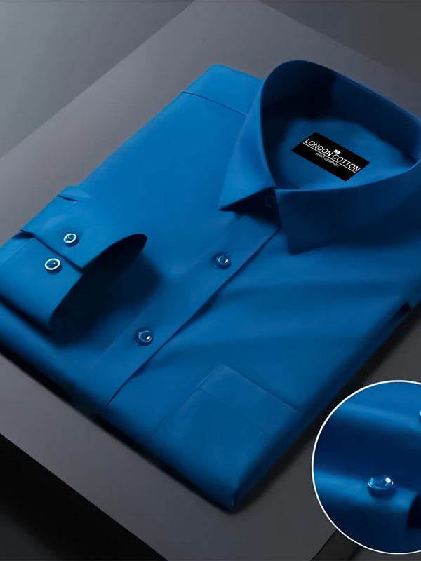 Premium Cotton Solid Shirt for Man (Royal Blue)