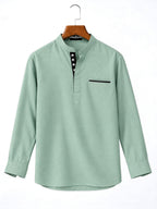 Casual Fit Sea Green Kurta For Men