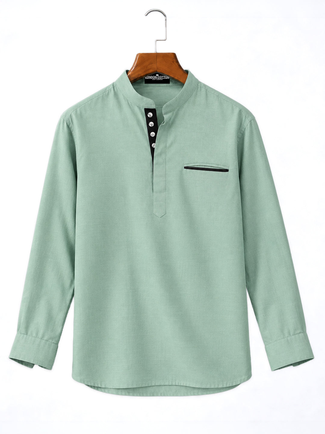 Casual Fit Sea Green Kurta For Men