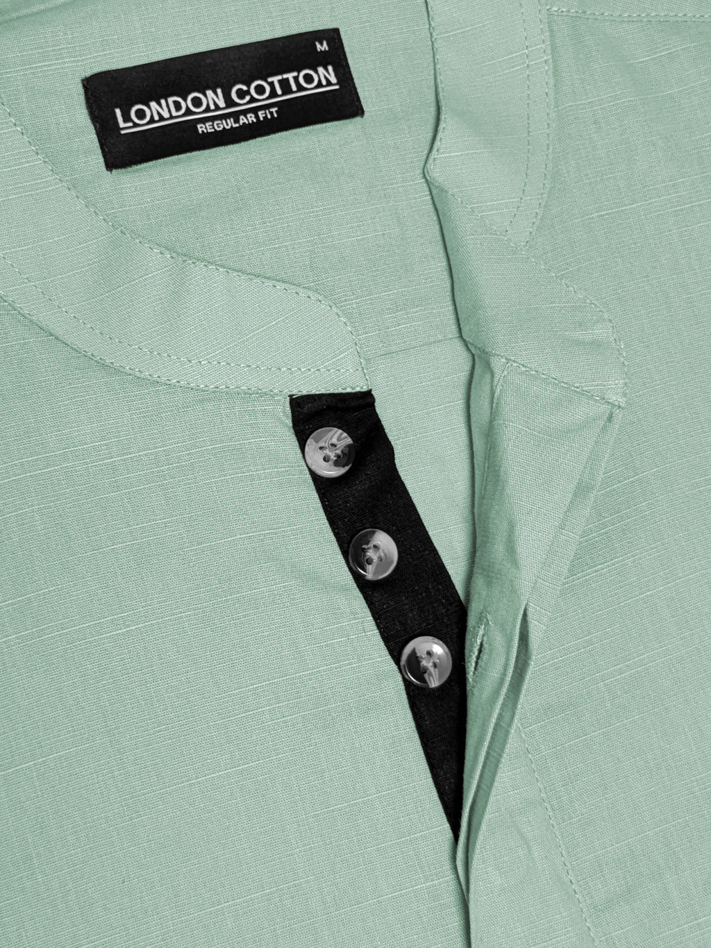 Casual Fit Sea Green Kurta For Men