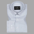 Checkered shirt with 'London Cotton' label on a gray background