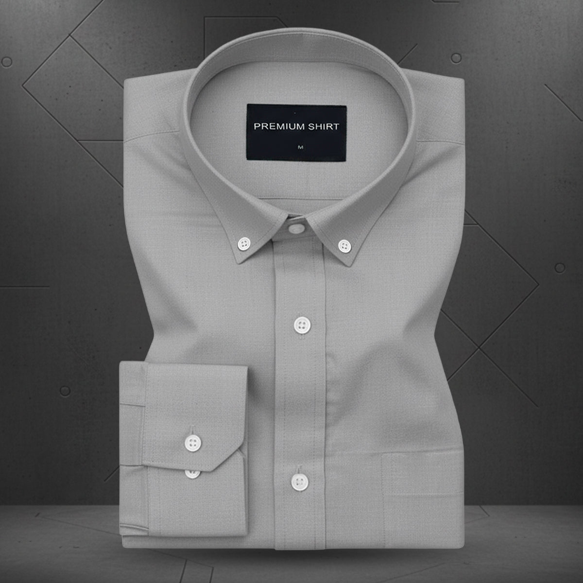 Pack of 2 Oxford Cotton Shirt For Men (Silver & Beige)