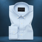 Pack of 2 Oxford Cotton Shirt For Men (Lime Green & Sky Blue)