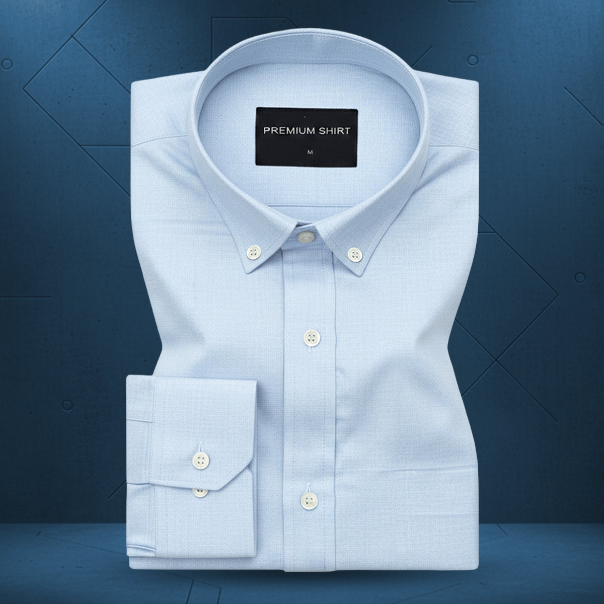 Pack of 2 Oxford Cotton Shirt For Men (Sky Blue & Peach)