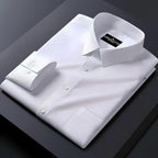 Pack of 2 Premium Cotton Solid Shirt for Man (Sky Blue, White)