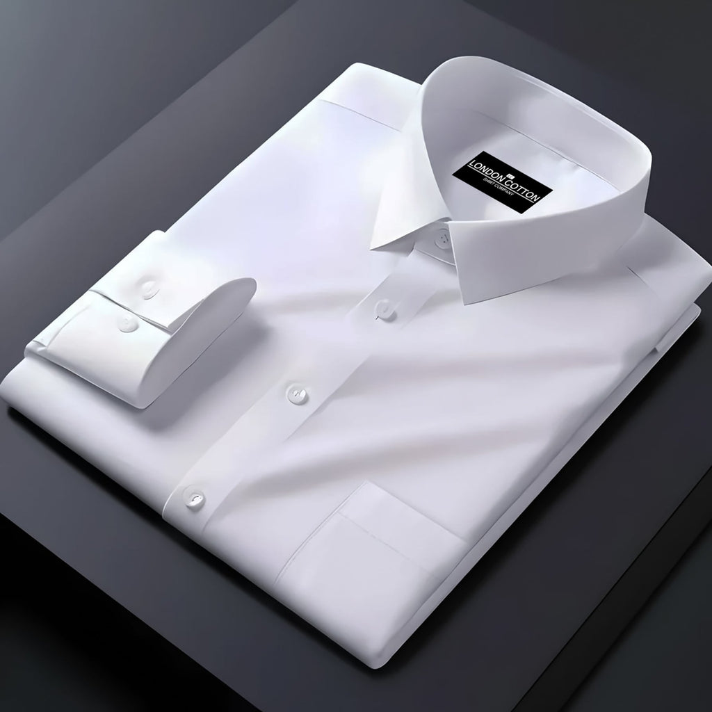 Pack of 2 Premium Cotton Solid Shirt for Man (Black, White)