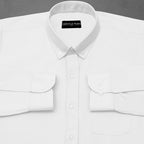Oxford Cotton Pearl White Shirt For Men