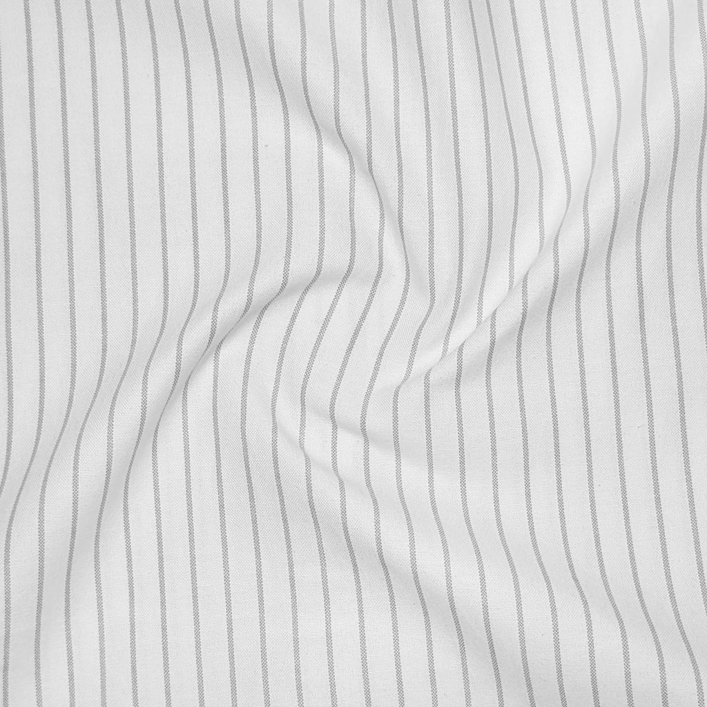 Bold Grey Pinstripe Oxford Shirt For Men