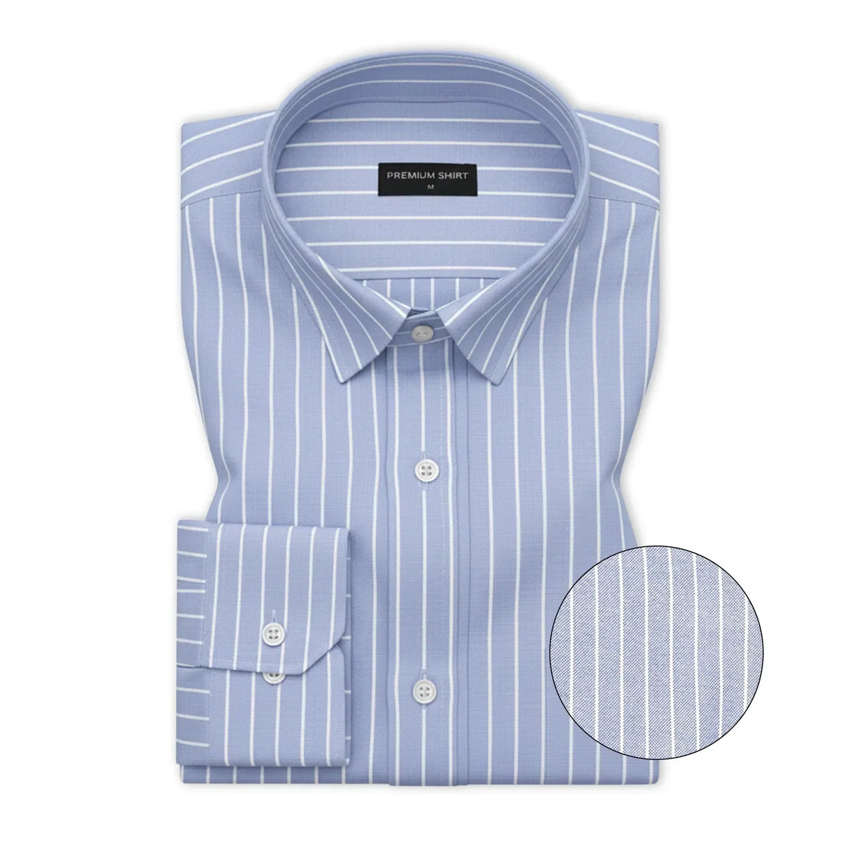 Cambridge Blue & Mint Green Pinstripe Oxford Pack of 2 Shirts For Men