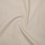 Beige Pinstripe Oxford Shirt For Men