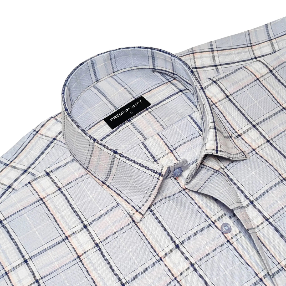 Light Blue Classic Check with Black Stripe Shirt for Men