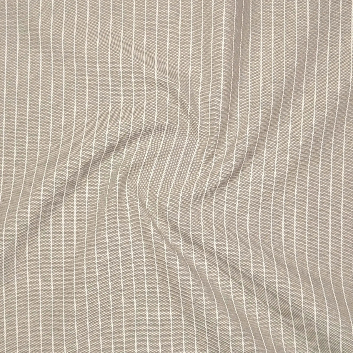 Khaki Pinstripe Oxford Shirt For Men