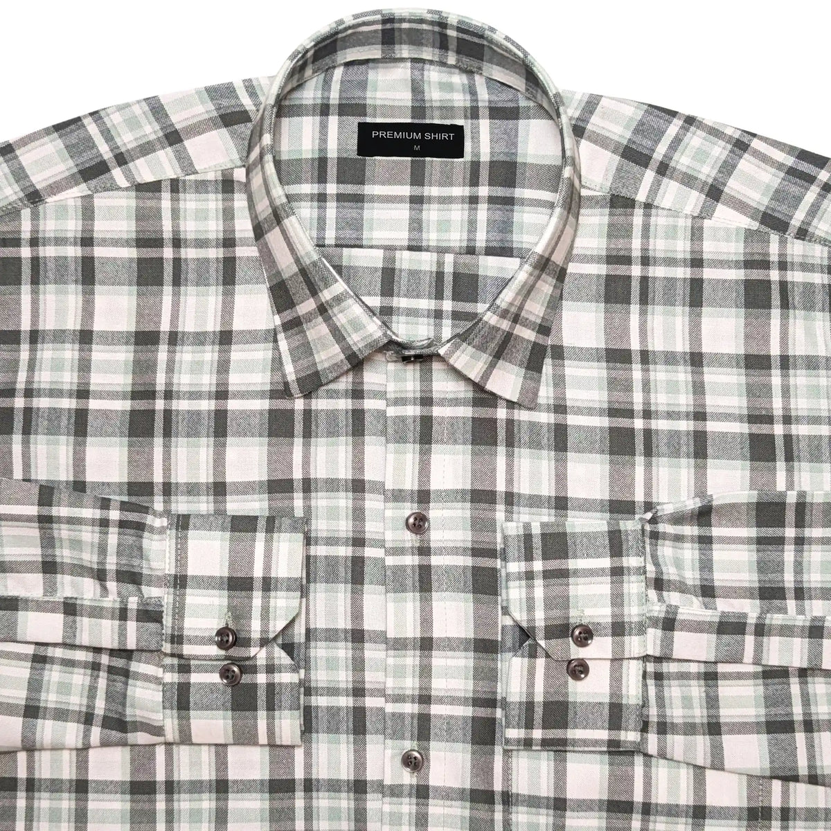 Forest Green Classic Check Cotton Blend Shirt for Men