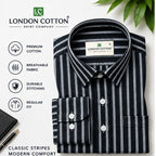 Black Textured Linen Shirt For Men