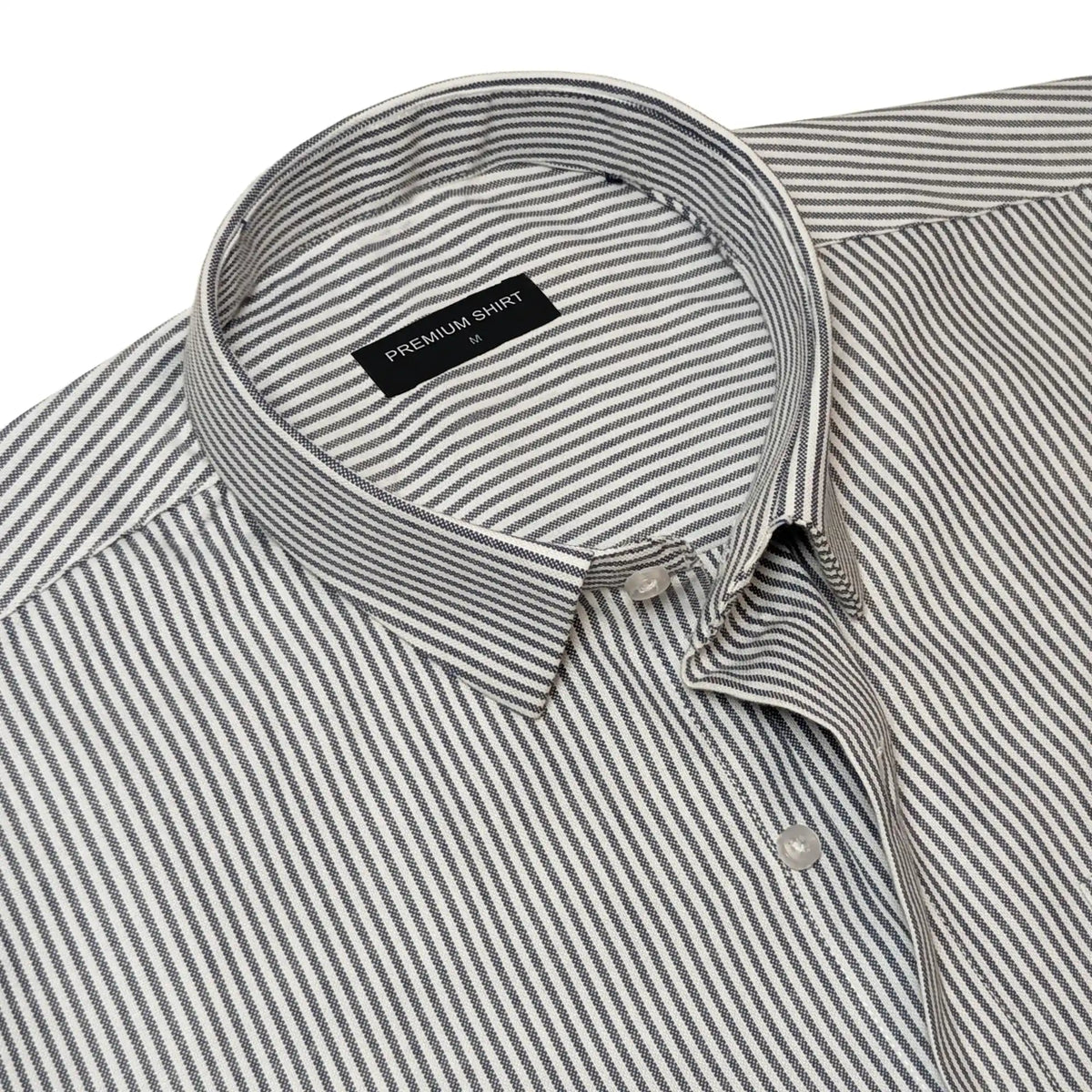 Bold Black Stripe Oxford Shirt For Men