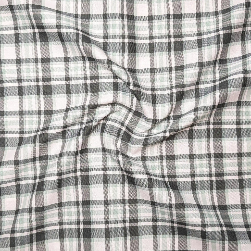 Forest Green Classic Check Cotton Blend Shirt for Men