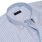 Cambridge Blue Pinstripe Oxford Shirt For Men