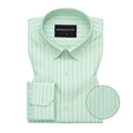 Mint Green Pinstripe Oxford Shirt For Men