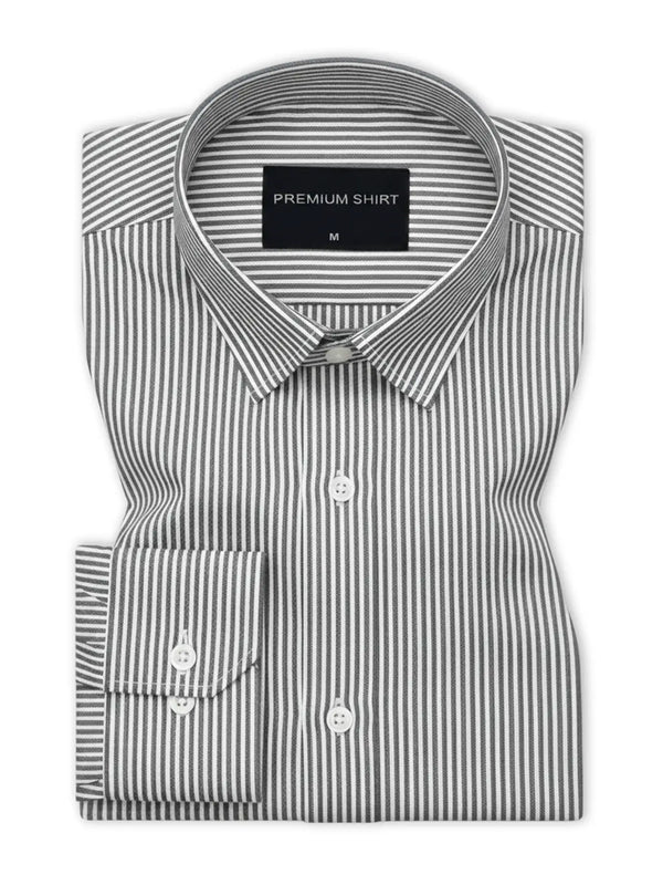 Bold Black Stripe Oxford Shirt For Men