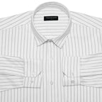 Bold Grey Pinstripe Oxford Shirt For Men